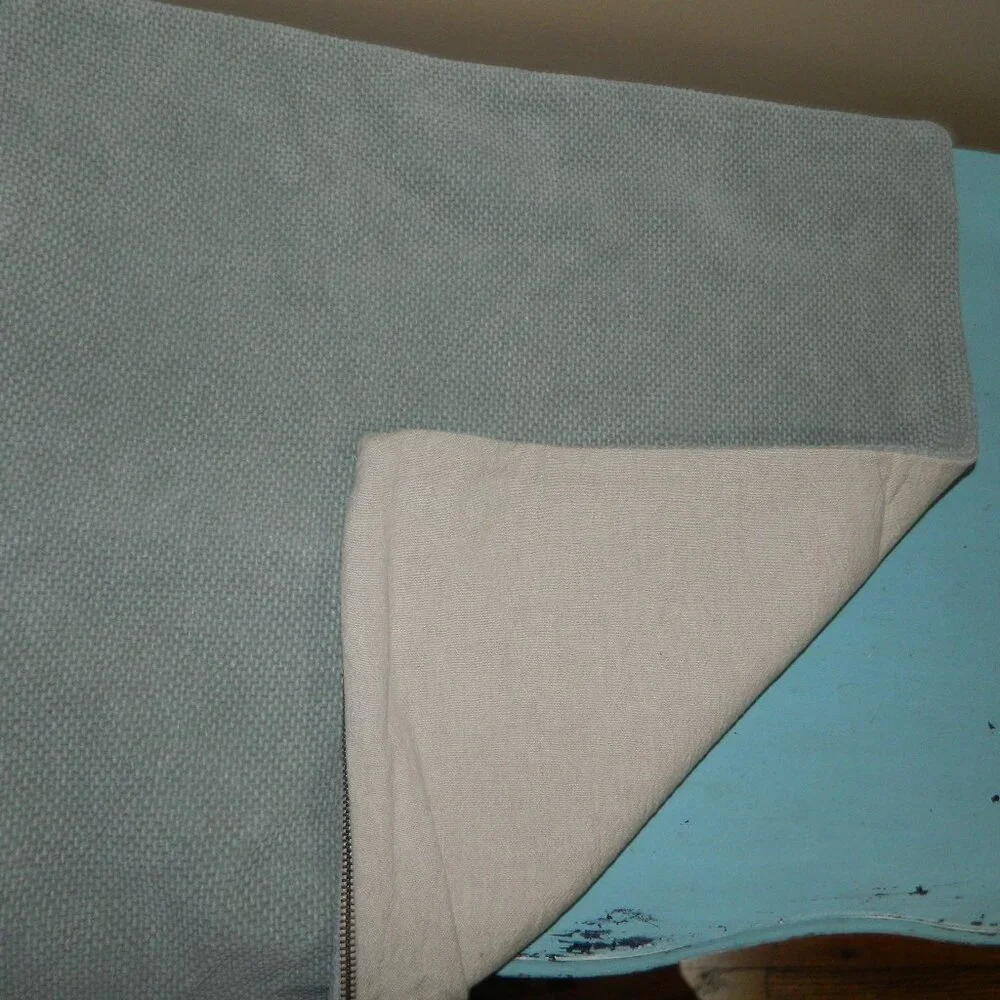 Pottery Barn Sunwashed Chenille Pillow Covers Seaglass (UU-44)